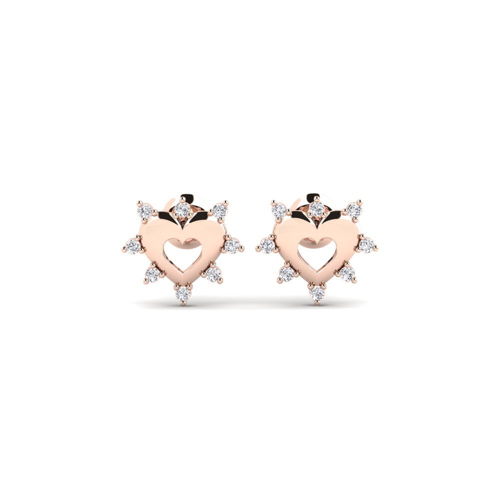 9ct Rose Gold Women's Earring Werts