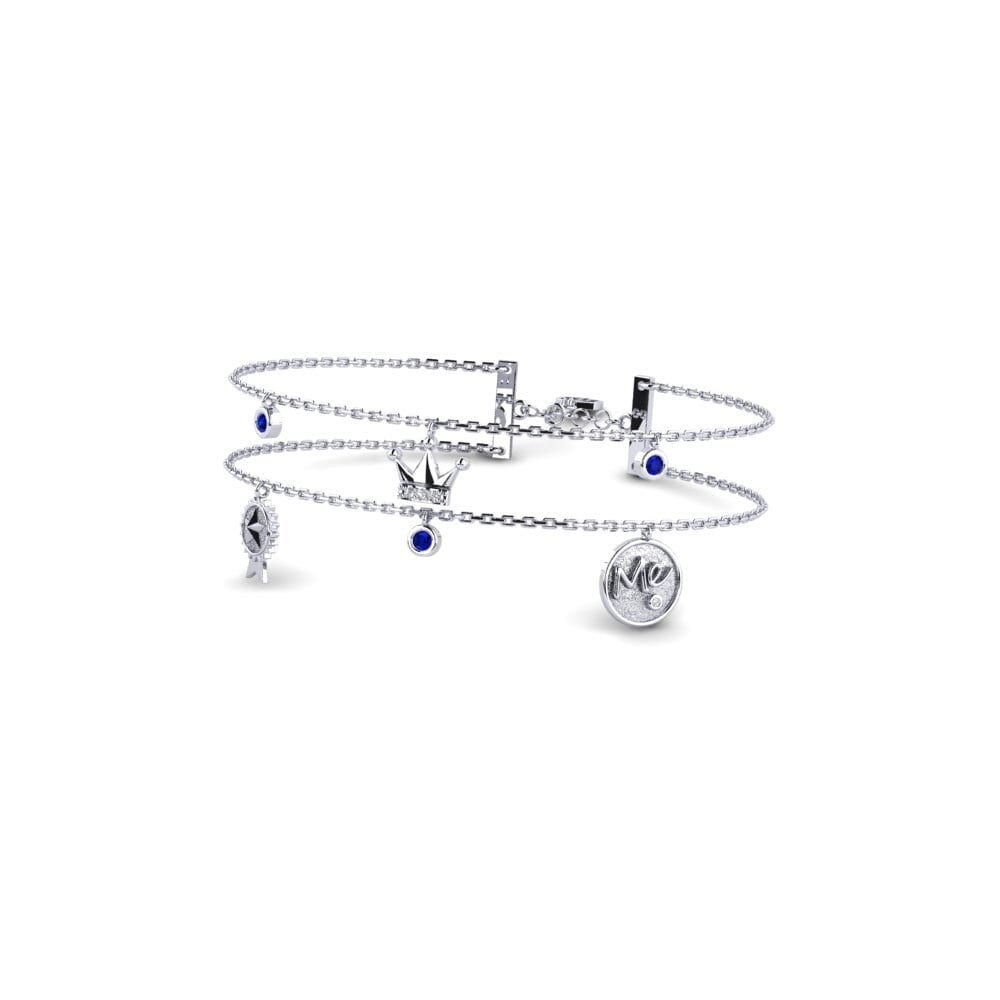 950 Palladium Sapphire Women's Bracelet Wynik