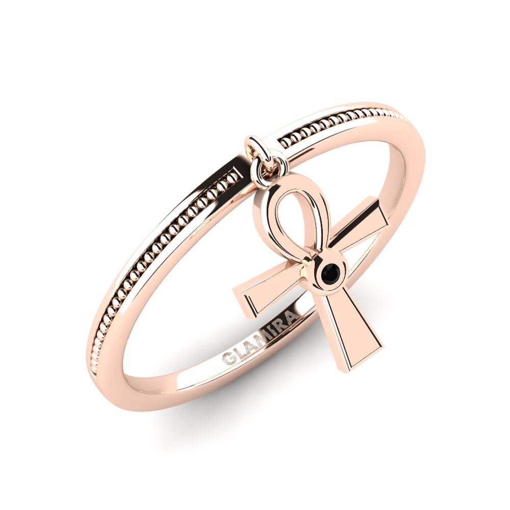 9ct Rose Gold Black Sapphire Ring Zvishavane