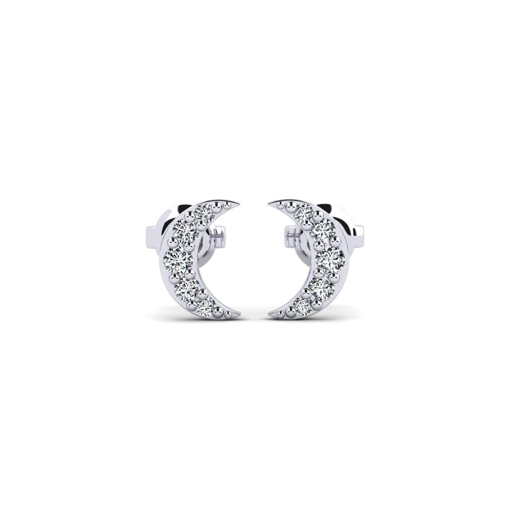 950 Platinum Zirconia Women's Earring Argenton