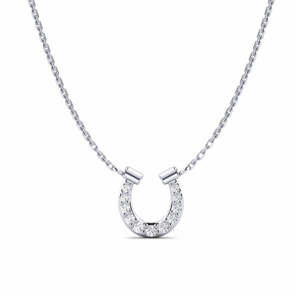 9K Wit Dames Ketting Brivet