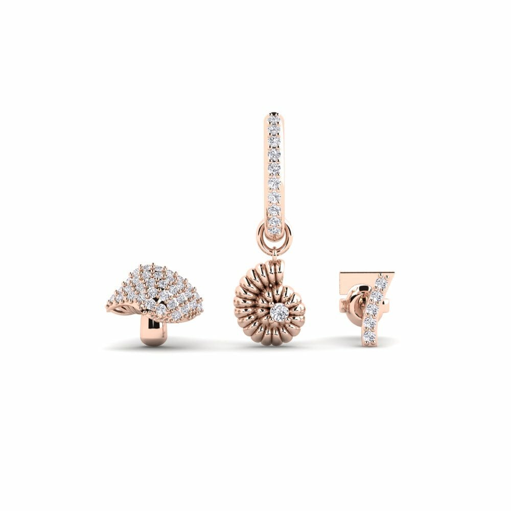 9ct Rose Gold Women's Earring Lagash - SET
