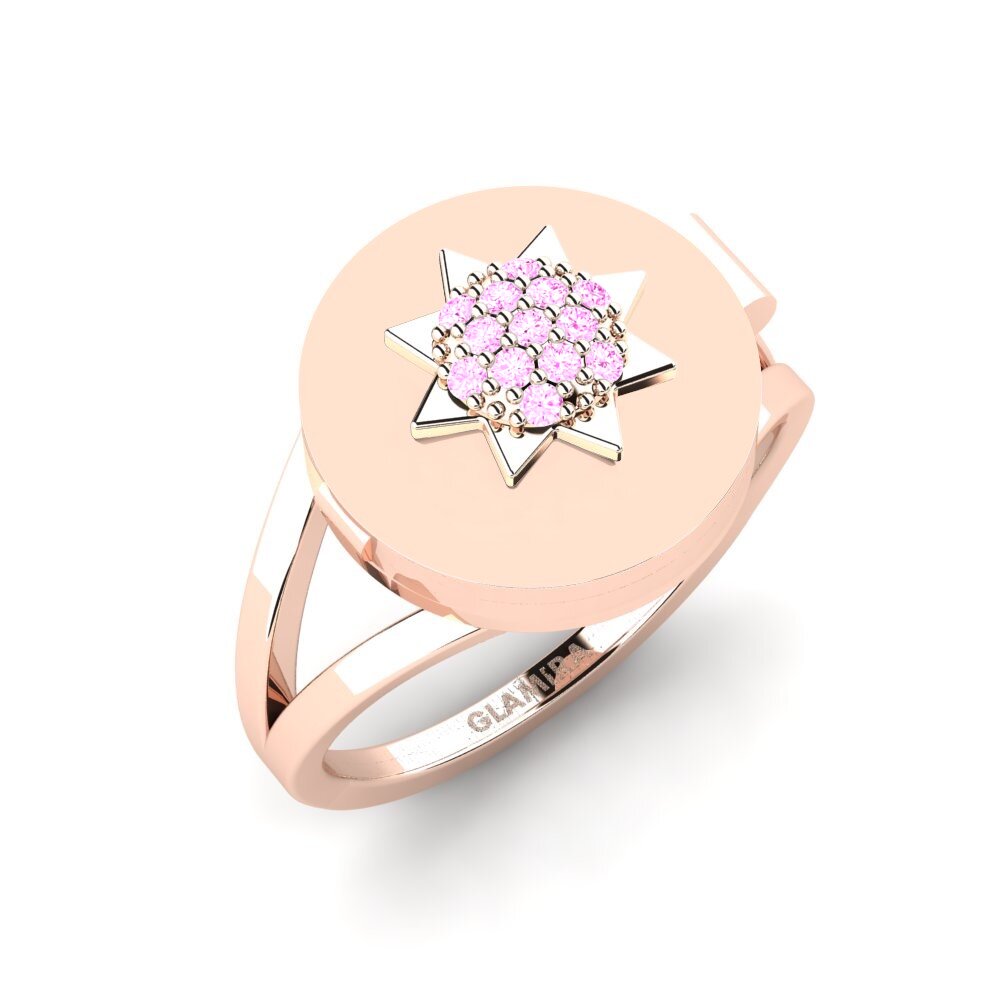 18ct Rose Gold Pink Sapphire Ring Latopolis