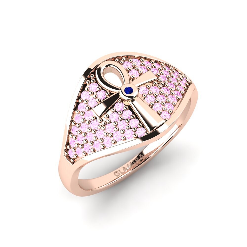 18ct Rose Gold Pink Sapphire Ring Mazabuka