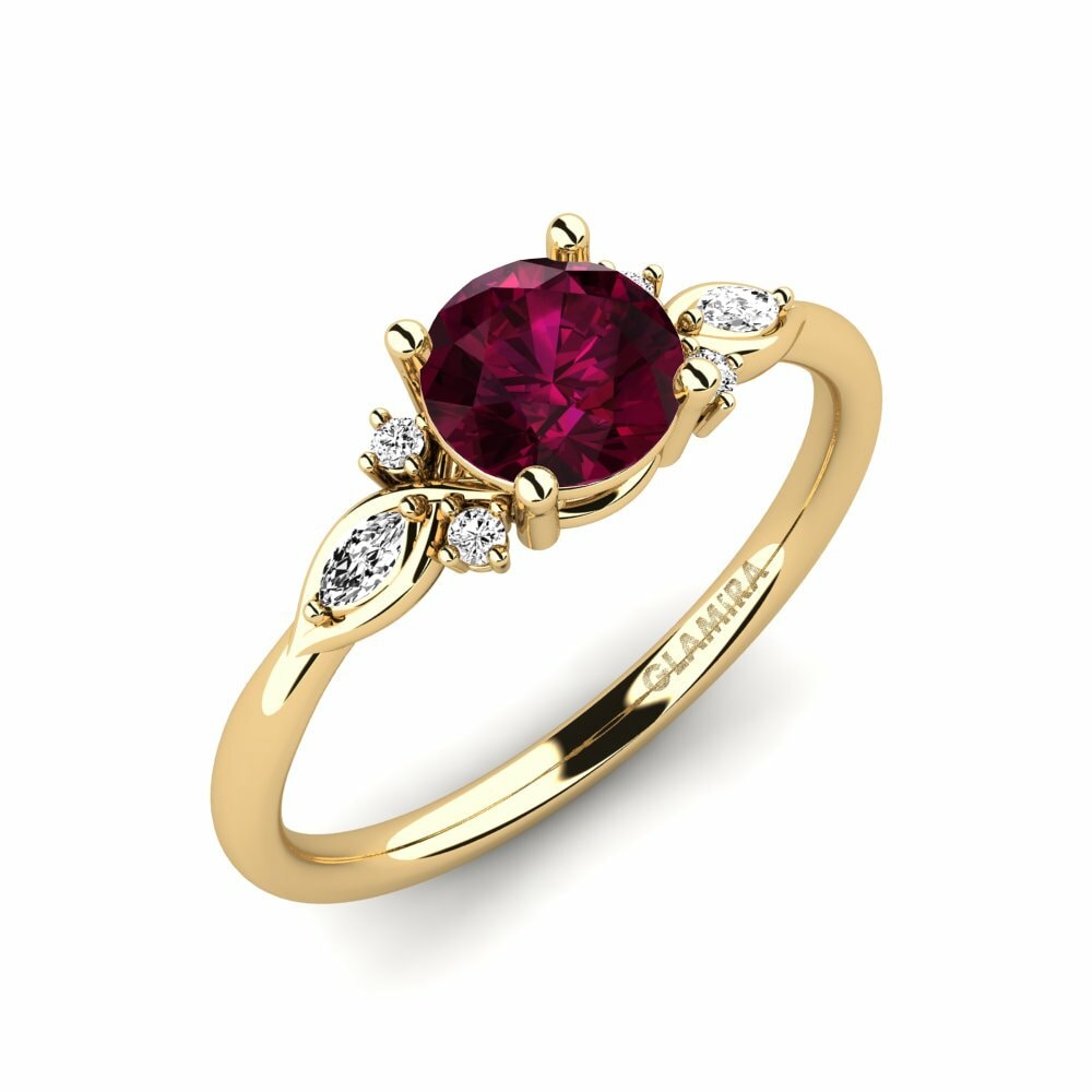 Rhodolite Garnet Engagement Ring Gisu - Round