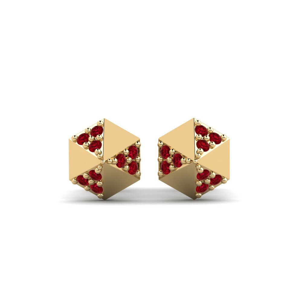Zircone Rosso Orecchino da donna Hedle