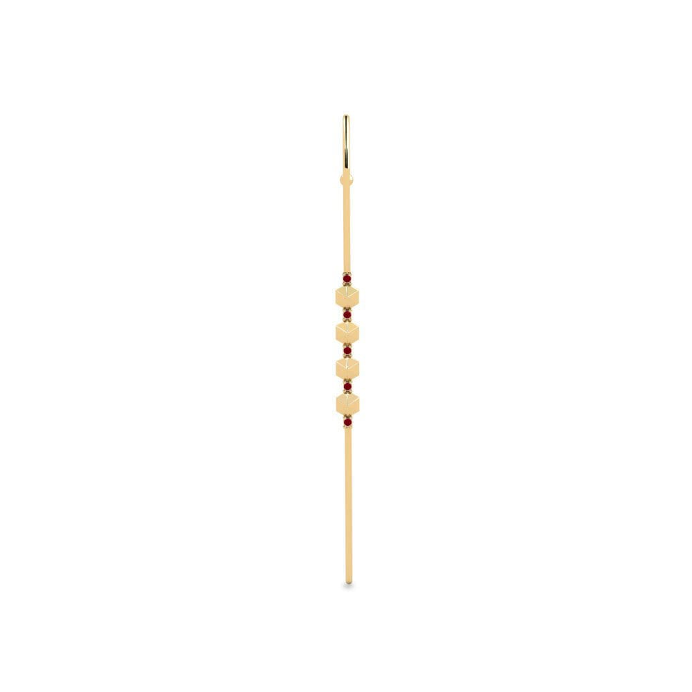 Zircone Rosso Piercing all'orecchio Kaadda