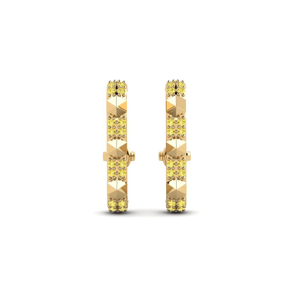 Yellow Sapphire Women's Earring Kehandiran
