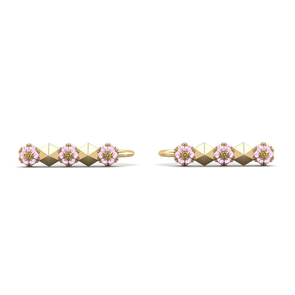 Saphir Rose Boucle d'oreille femme Kohalolu