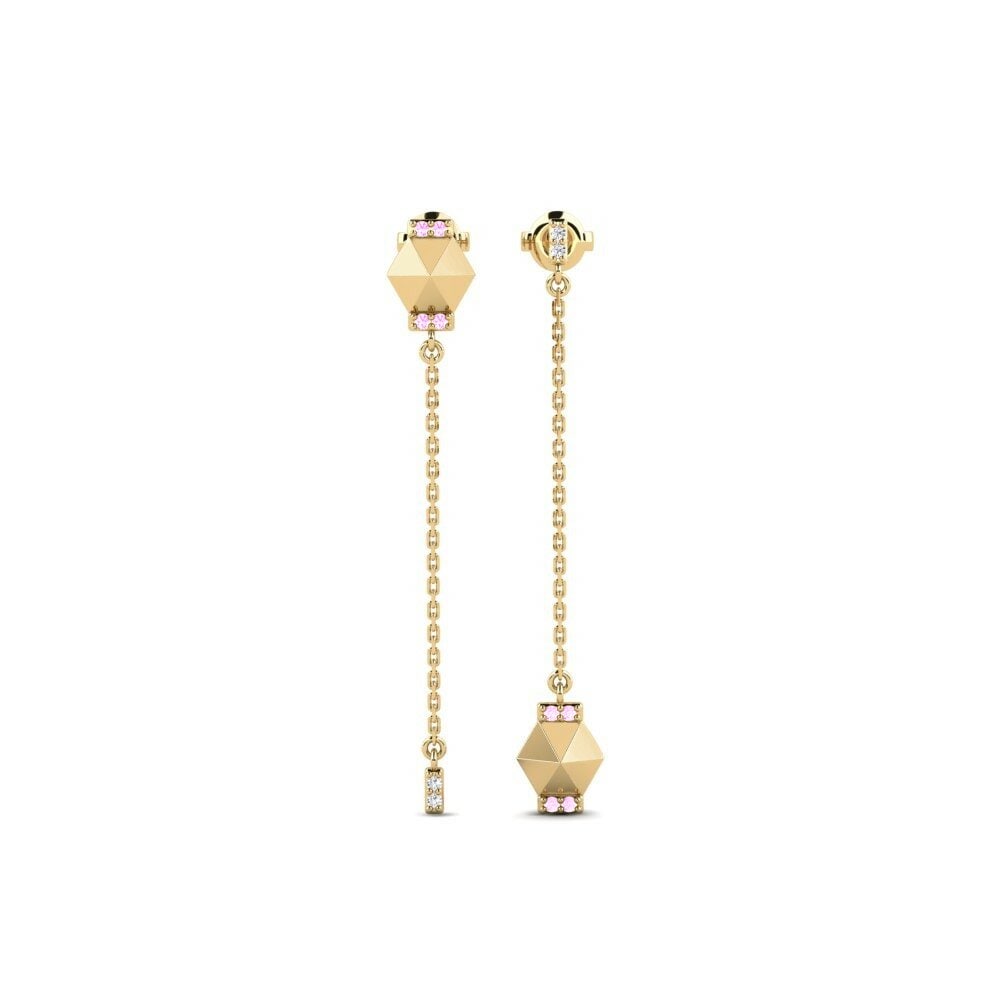 Saphir Rose Boucle d'oreille femme Kozala