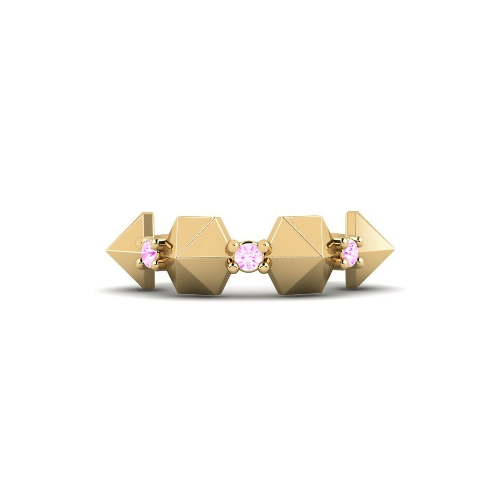 Saphir Rose Boucle d'oreille femme Kukhalapo