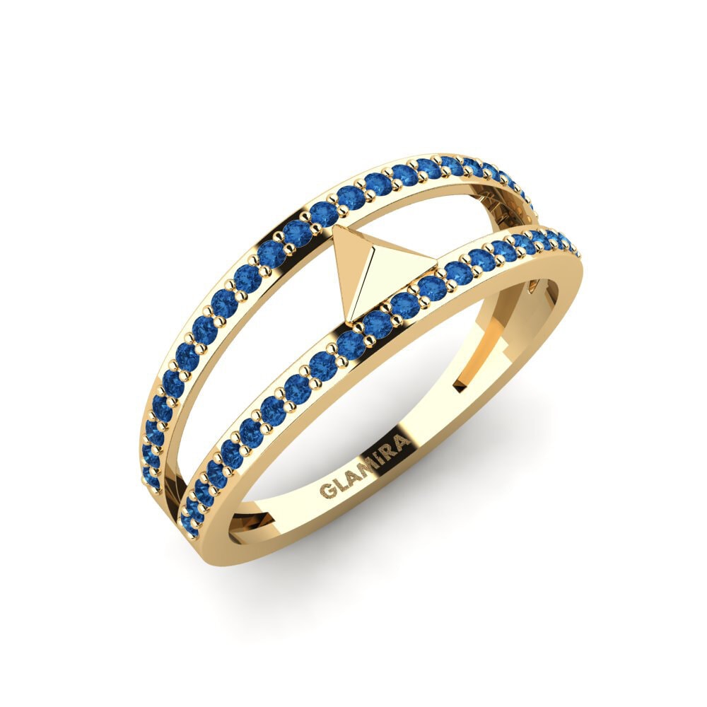Dark Blue Zirconia Ring Lambeth