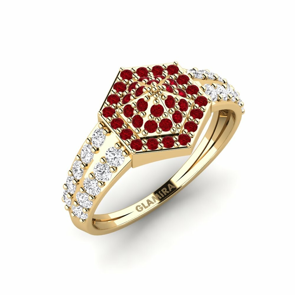 Zircone Rosso Anello Manghuhula