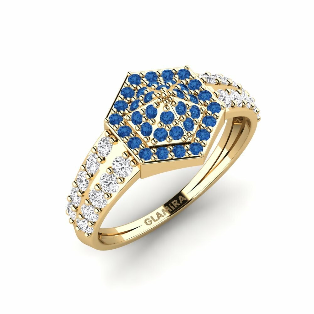 Dark Blue Zirconia Ring Manghuhula