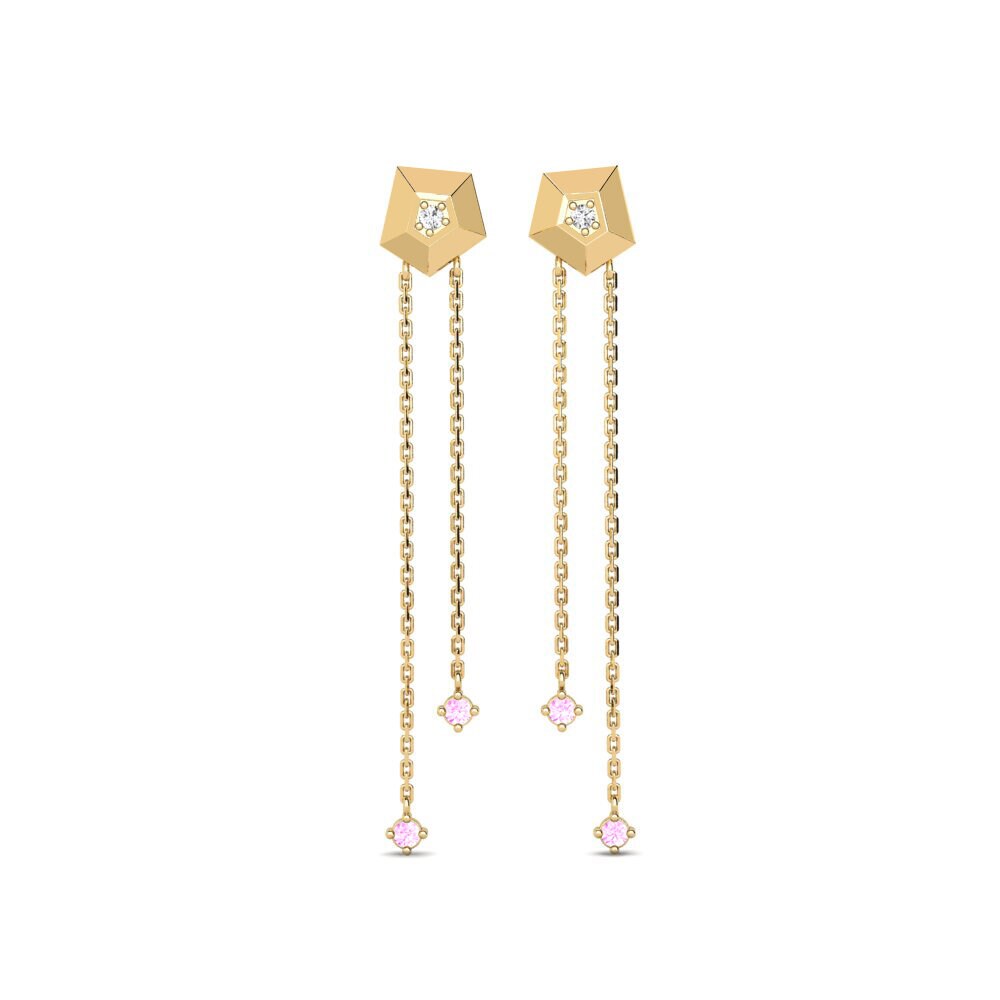 Saphir Rose Boucle d'oreille femme Messiere