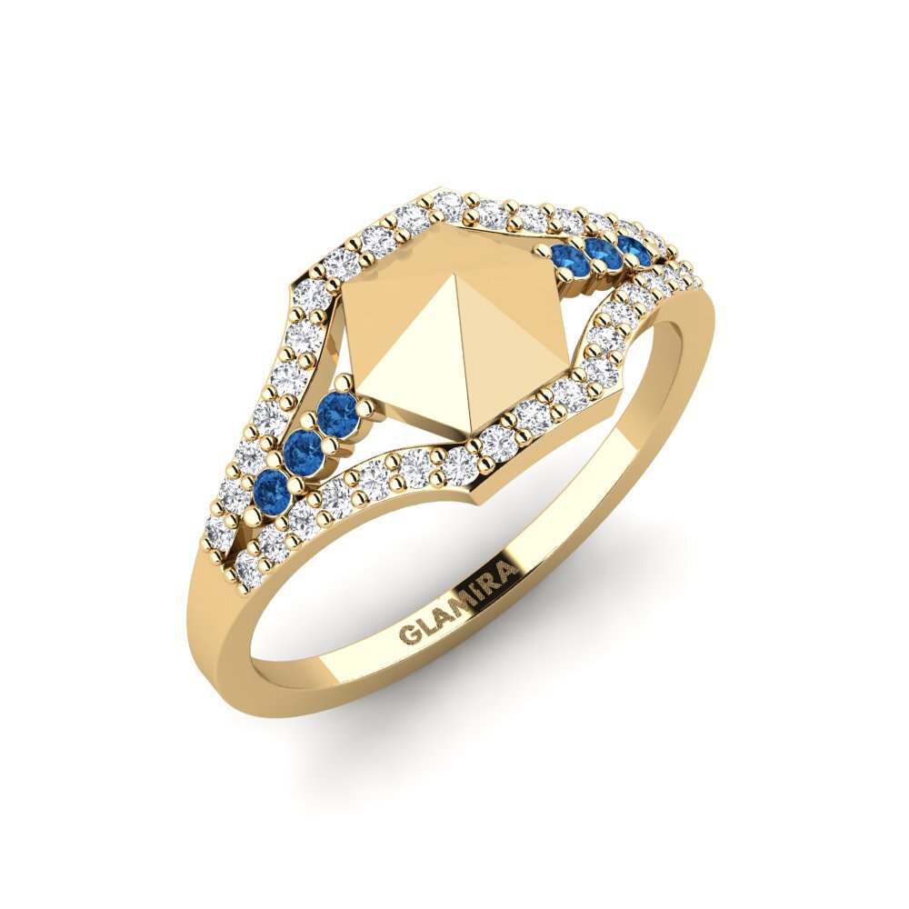 Dark Blue Zirconia Ring Miniun