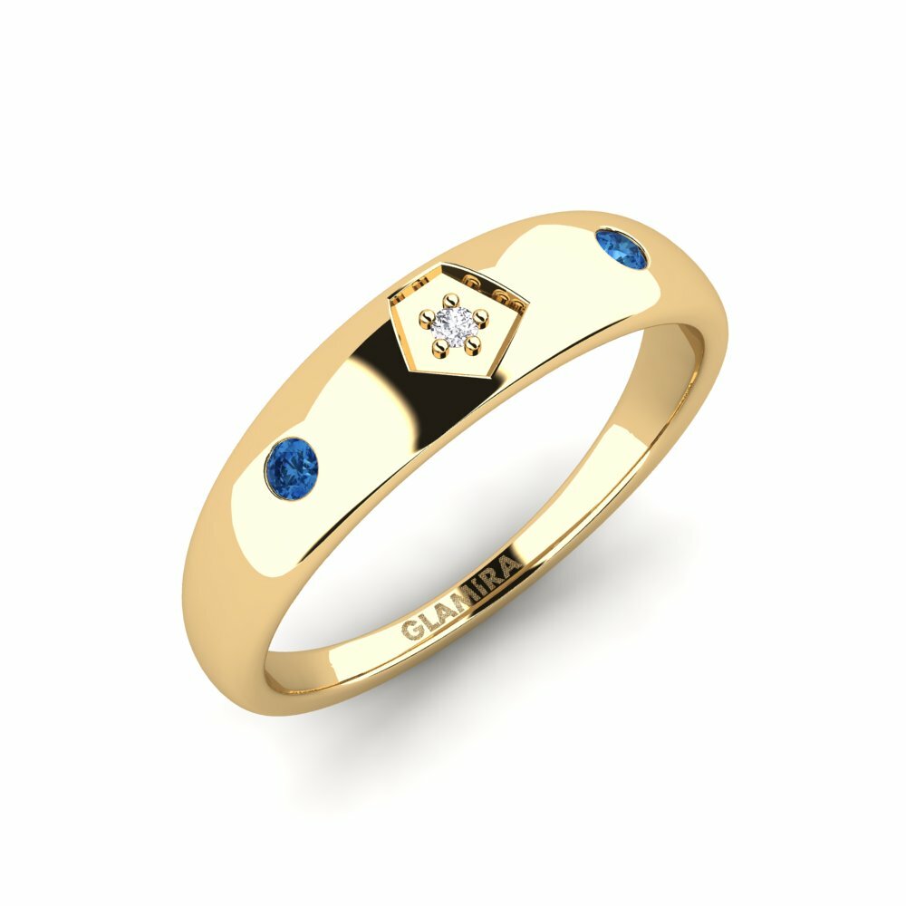 Dark Blue Zirconia Ring Minoraxis