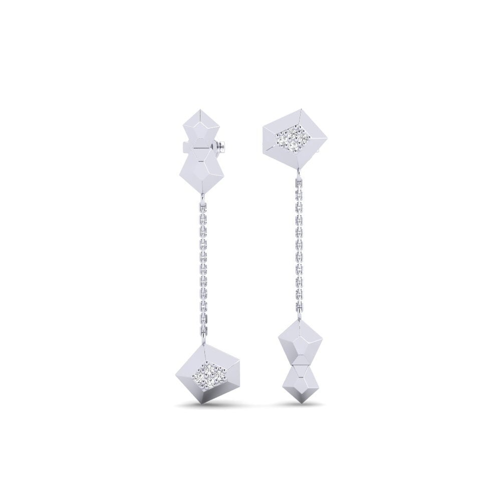 950 Platinum Women's Earring Molecule