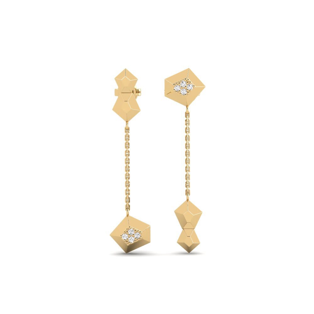 Moissanite Women's Earring Molecule