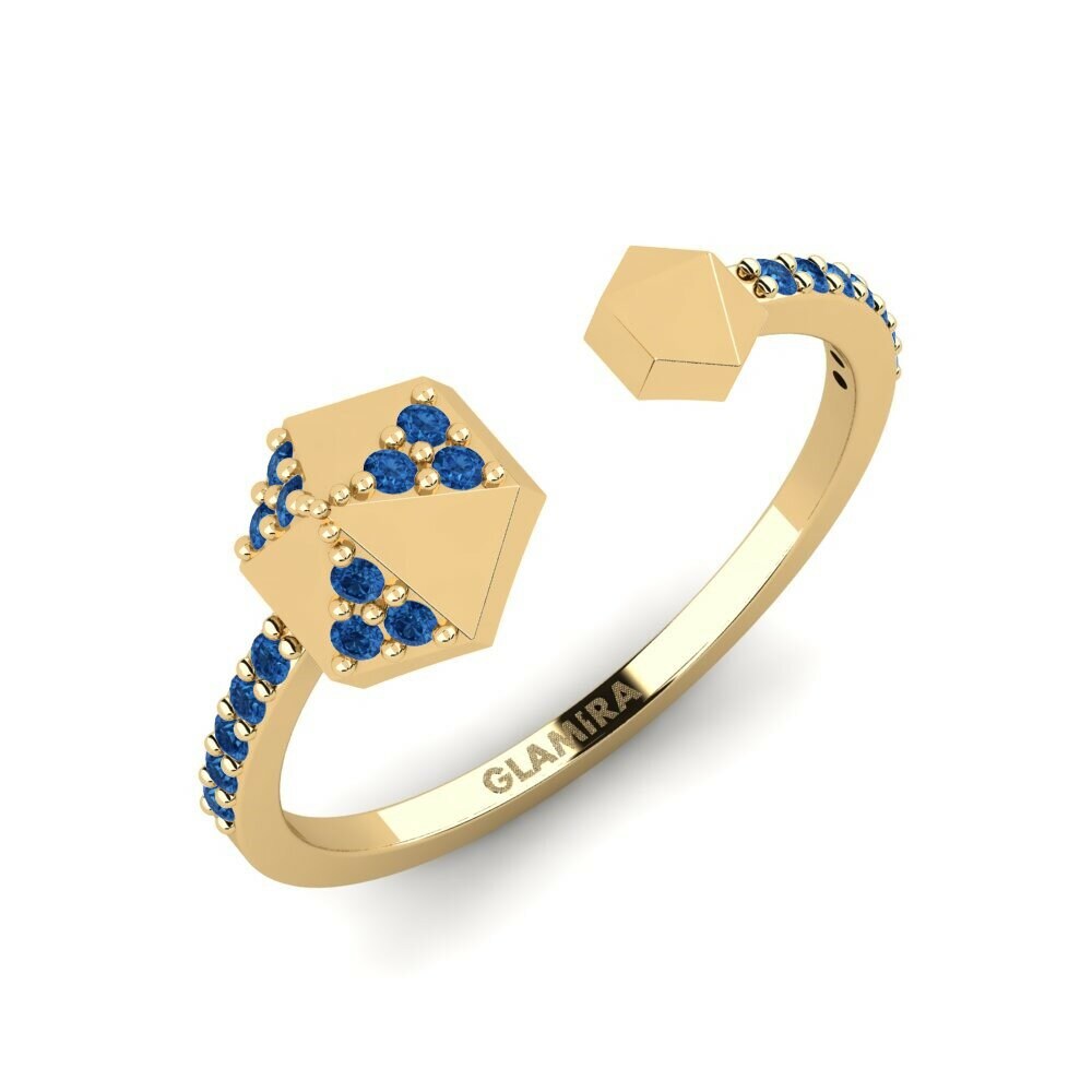 Dark Blue Zirconia Ring Obrigado