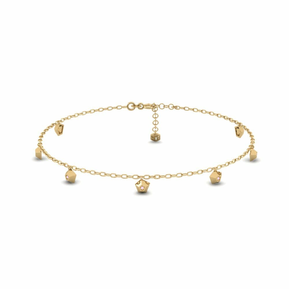 Pink Sapphire Women's Anklet Peroxide