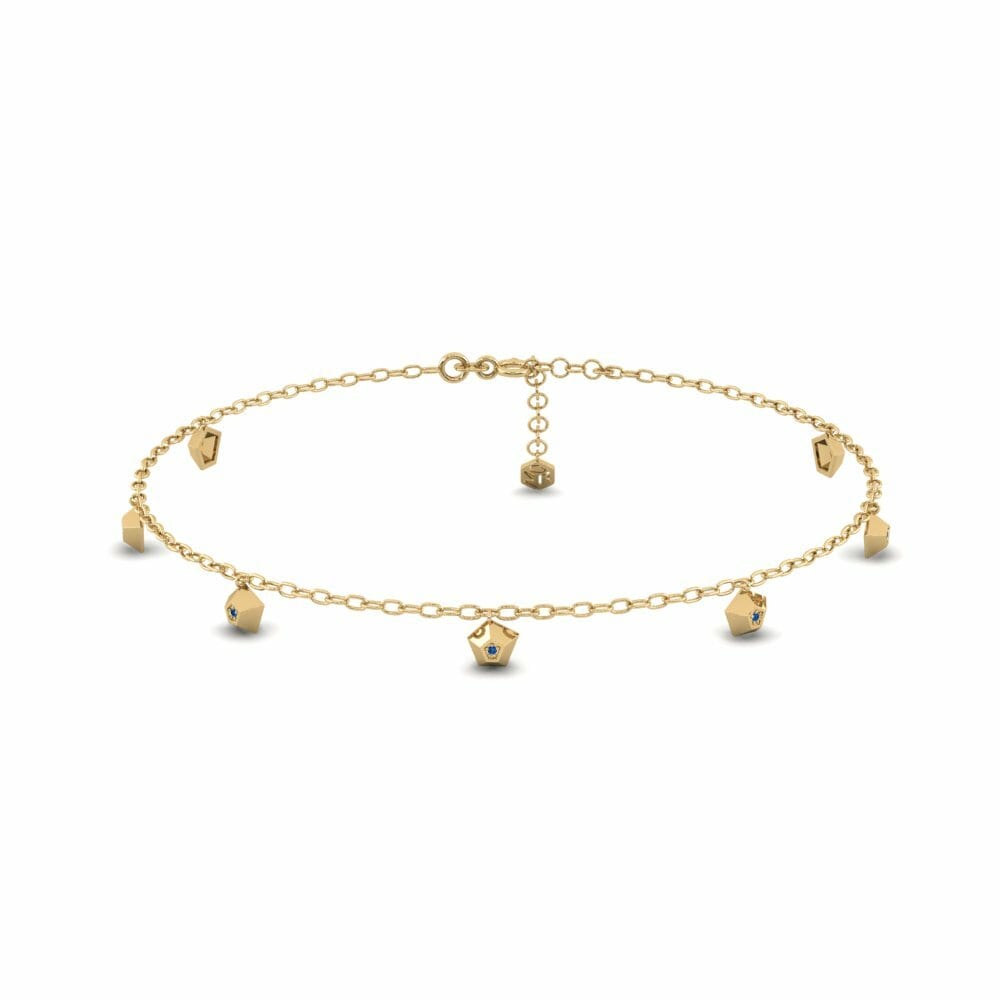 Dark Blue Zirconia Women's Anklet Peroxide
