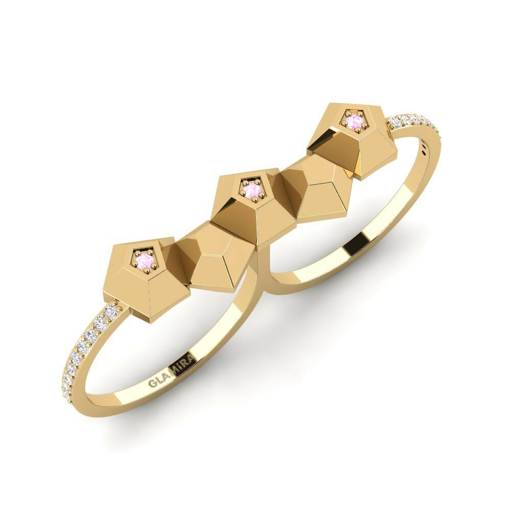 Saphir Rose Bague Phase