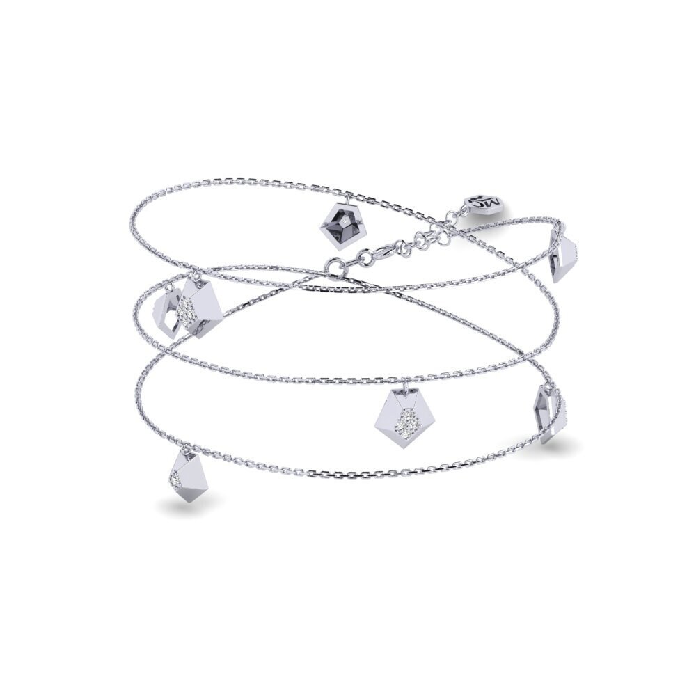 14ct White Gold Women's Necklace Phosphine