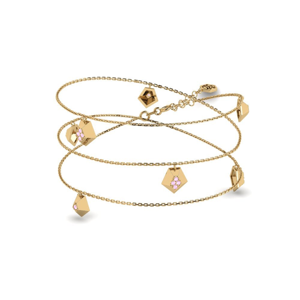 Saphir Rose Collier pour femme Phosphine