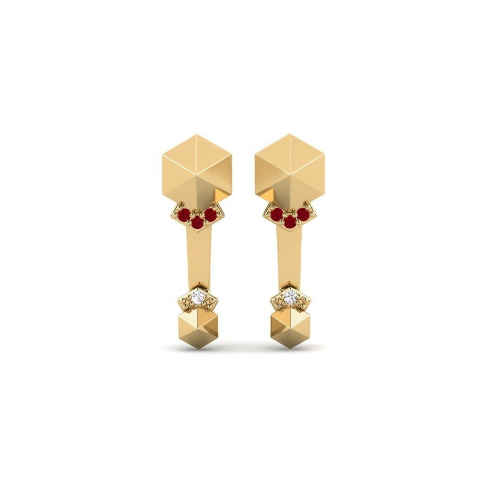 Zircone Rosso Orecchino da donna Presensya