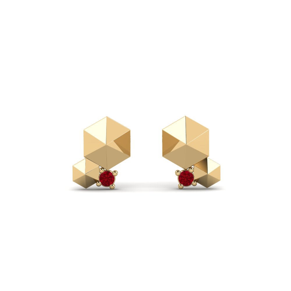 Zircone Rosso Orecchino da donna Pronseg