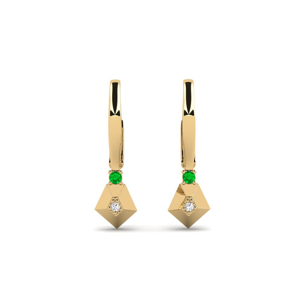 Emerald Women's Earring Quartermoon