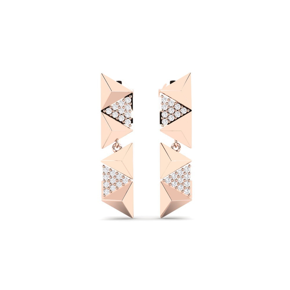 9ct Rose Gold Women's Earring Robsart