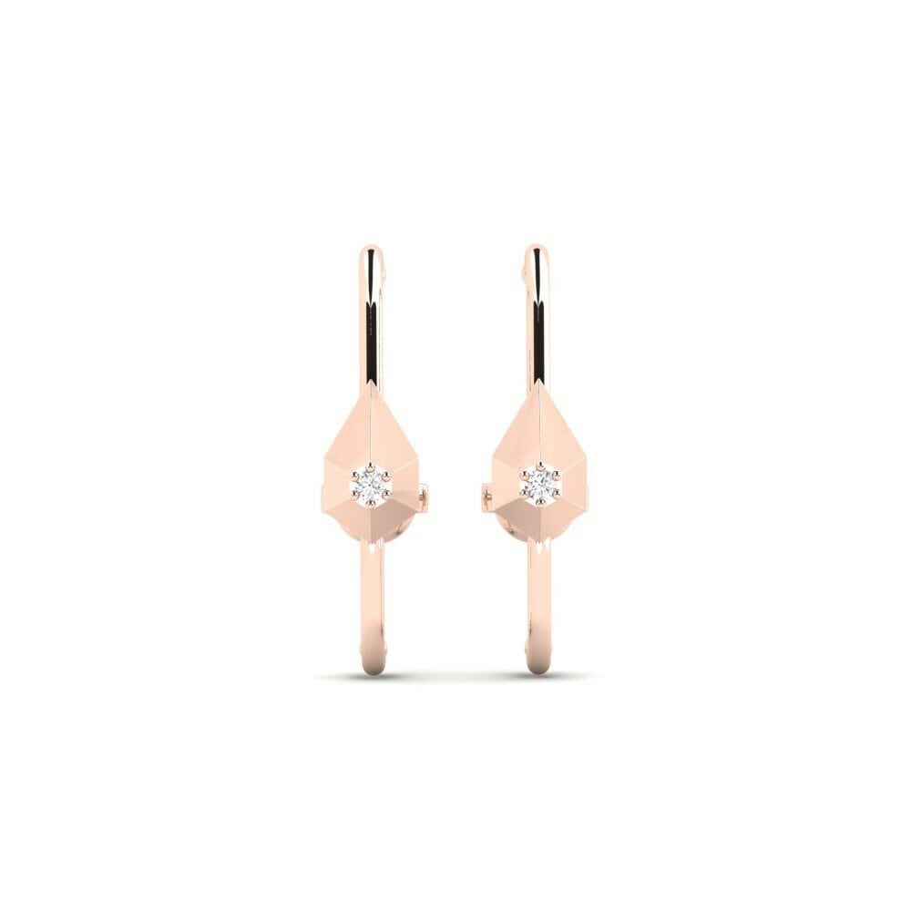9ct Rose Gold Women's Earring Sebou