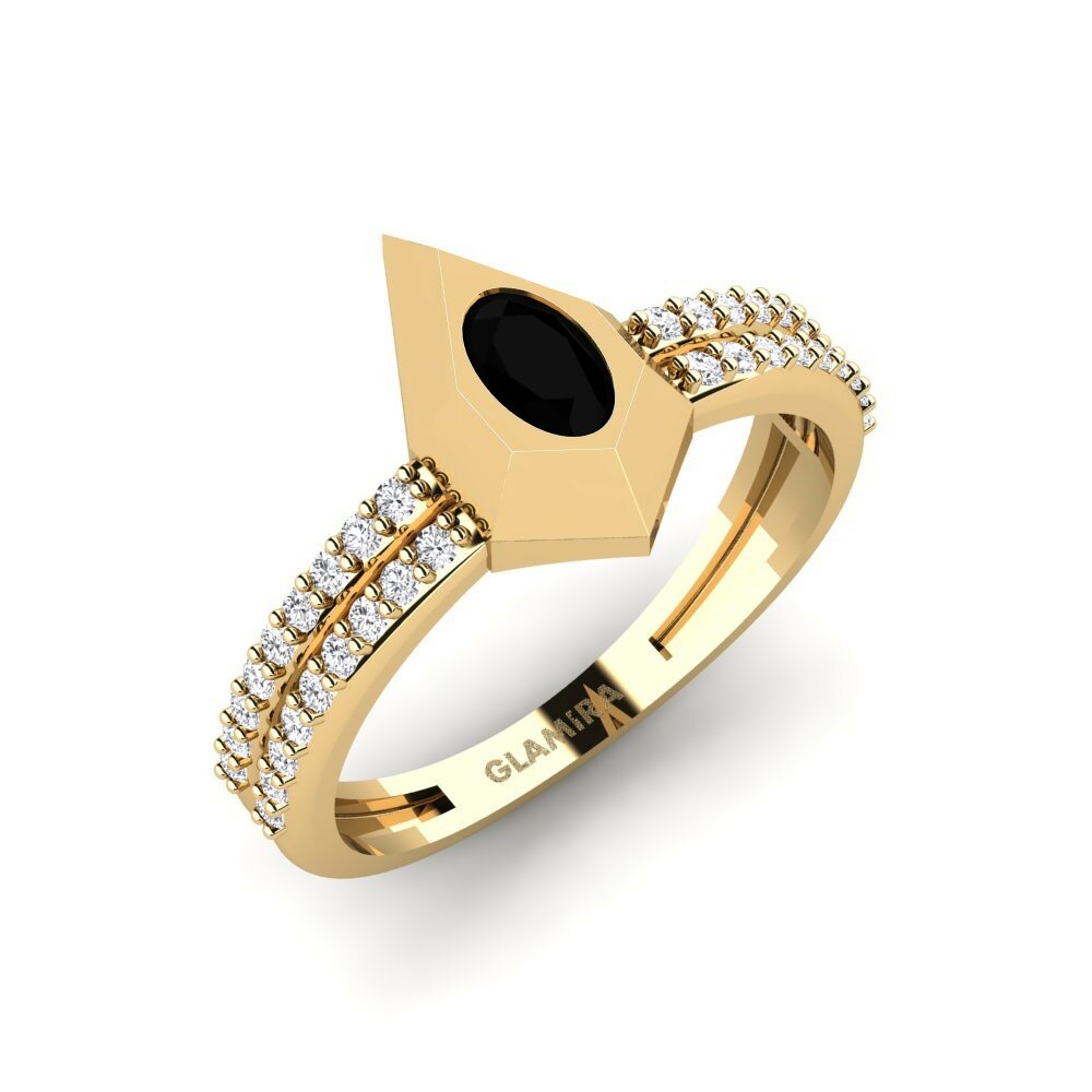 Black Sapphire Engagement Ring Semua