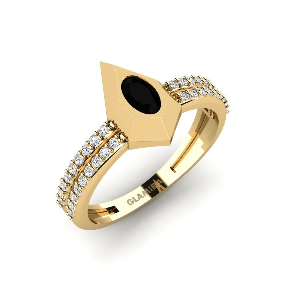 Black Diamond Engagement Ring Semua