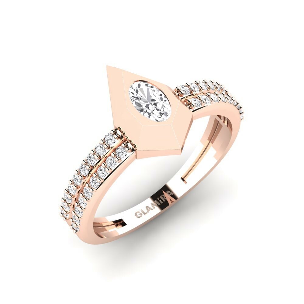9ct Rose Gold Engagement Ring Semua
