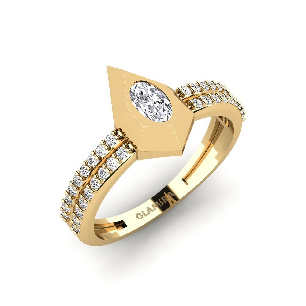Moissanit Cincin pertunangan Semua
