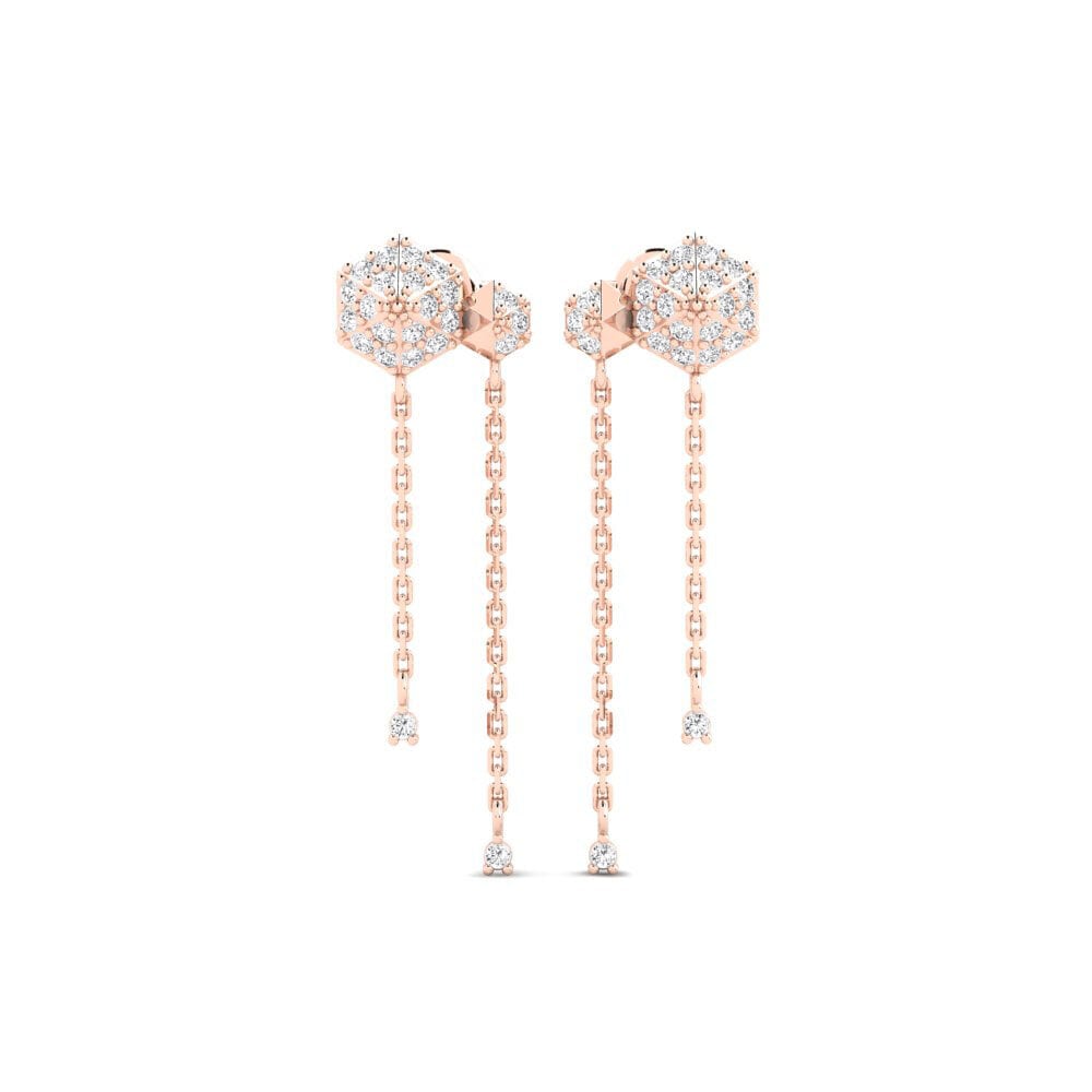9ct Rose Gold Women's Earring Senohe