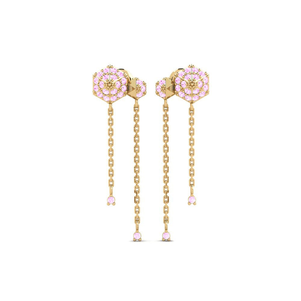 Pink Sapphire Women's Earring Senohe