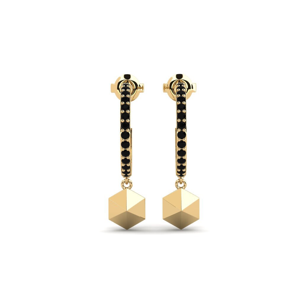 Black Sapphire Women's Earring Terhubung