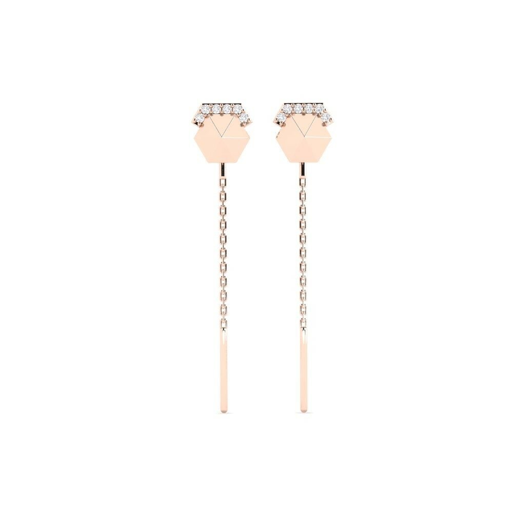 9ct Rose Gold Women's Earring Tovake