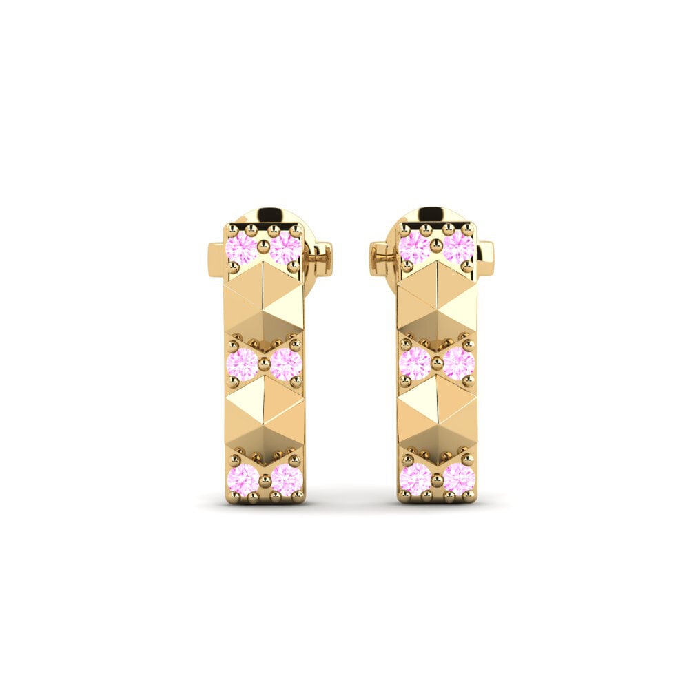 Pink Sapphire Women's Earring Ubukho