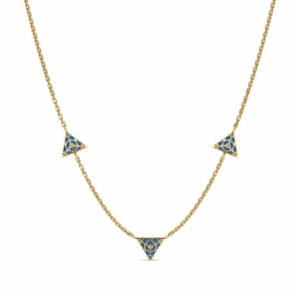 Dark Blue Zirconia Women's Necklace Udall