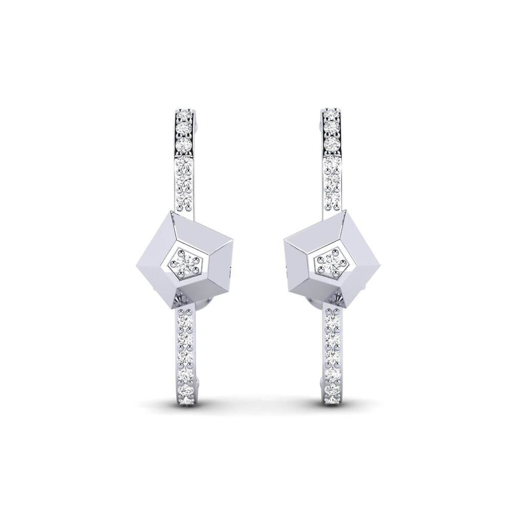 9ct White Gold Women's Earring Antarctic
