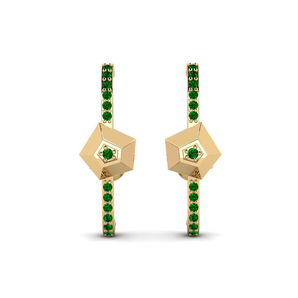 Groene Zirkoon Dames Oorbellen Antarctic