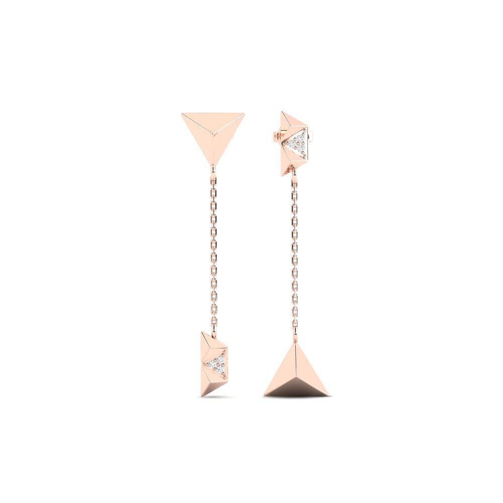 14k Oro Rosa Pendiente de mujer Bethwin
