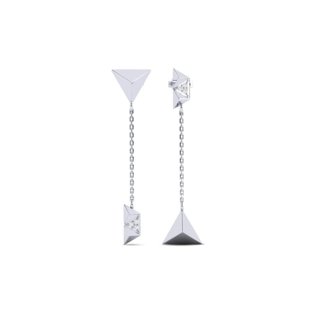 9ct White Gold Women's Earring Bethwin