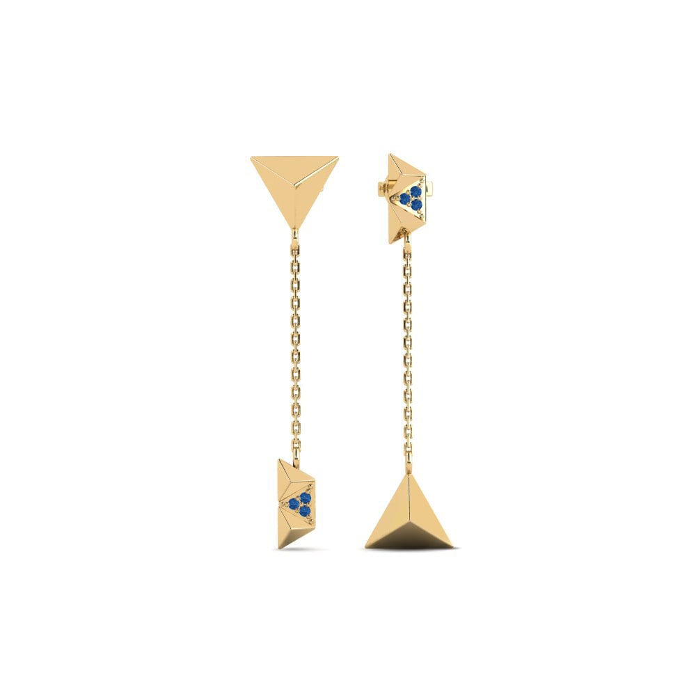 Dark Blue Zirconia Women's Earring Bethwin