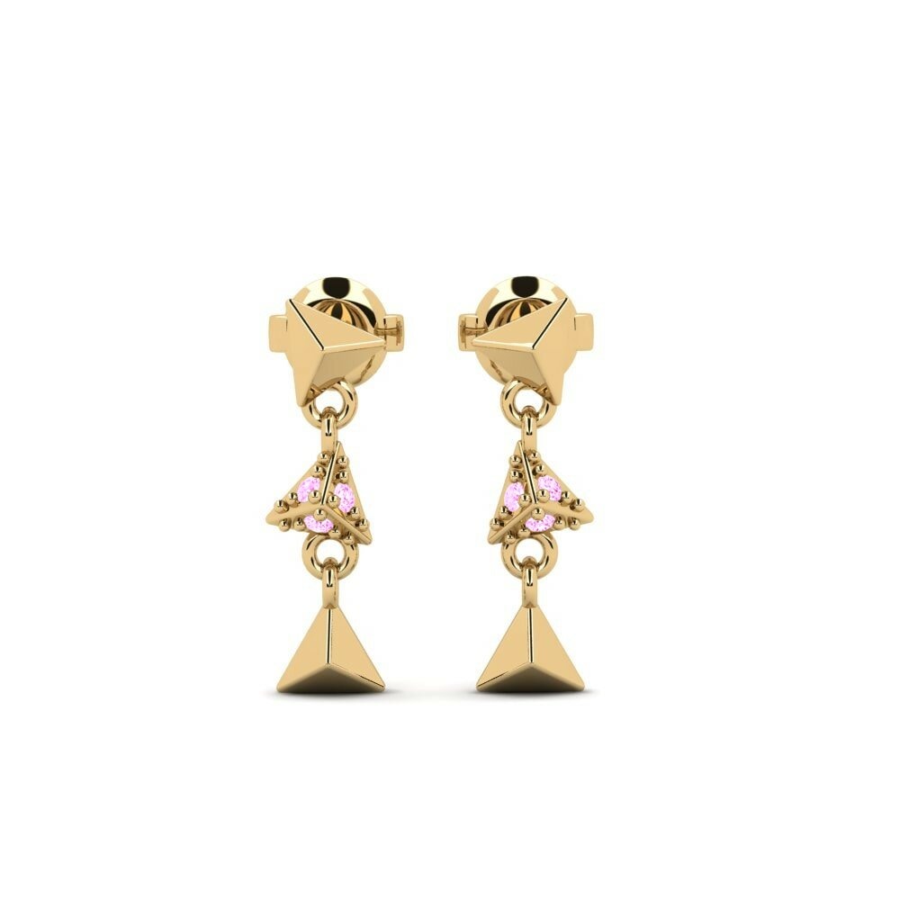 Pink Sapphire Women's Earring Briset - A